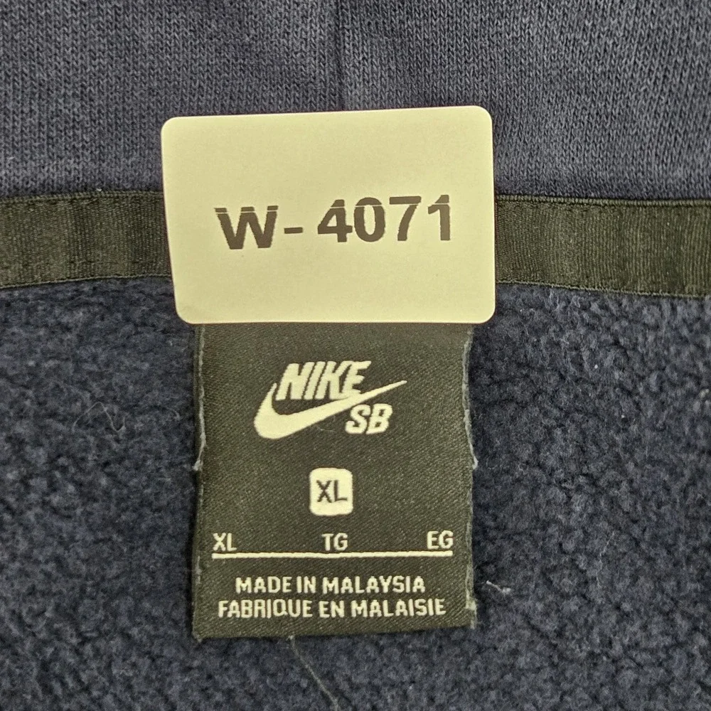 Nike SB Men Hoodie XL Navy Blue Graphic Fleece Nike SB  Activewear Logo
